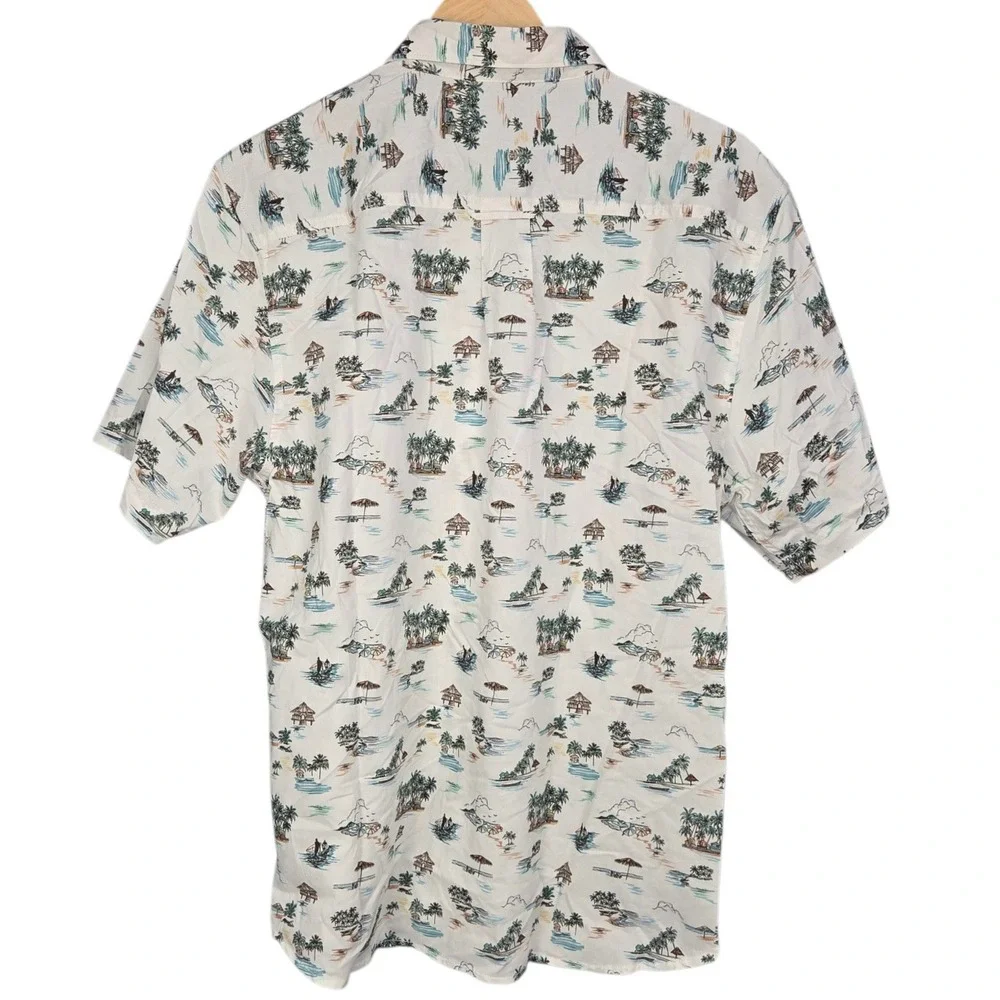 Tommy Bahama Boston Red Sox Shirt Mens Medium White Tropical MLB Button Down NEW